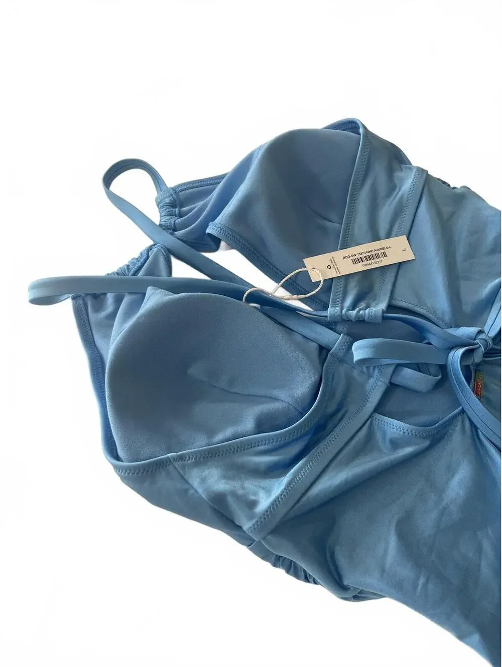 Adore Me Halter One-Piece Swimsuit Size Large Azul Blue Summer Swimsuit NEW